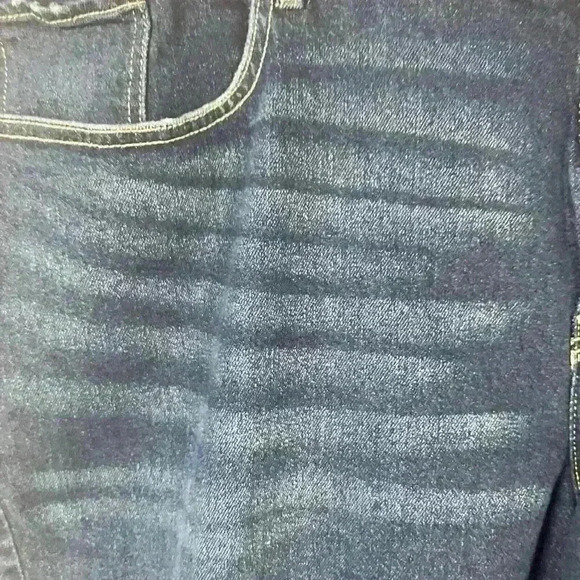 Lane Bryant Women’s Jeans Size 28L Distressed Dark Wash Signature Fit Straight - Picture 7 of 13